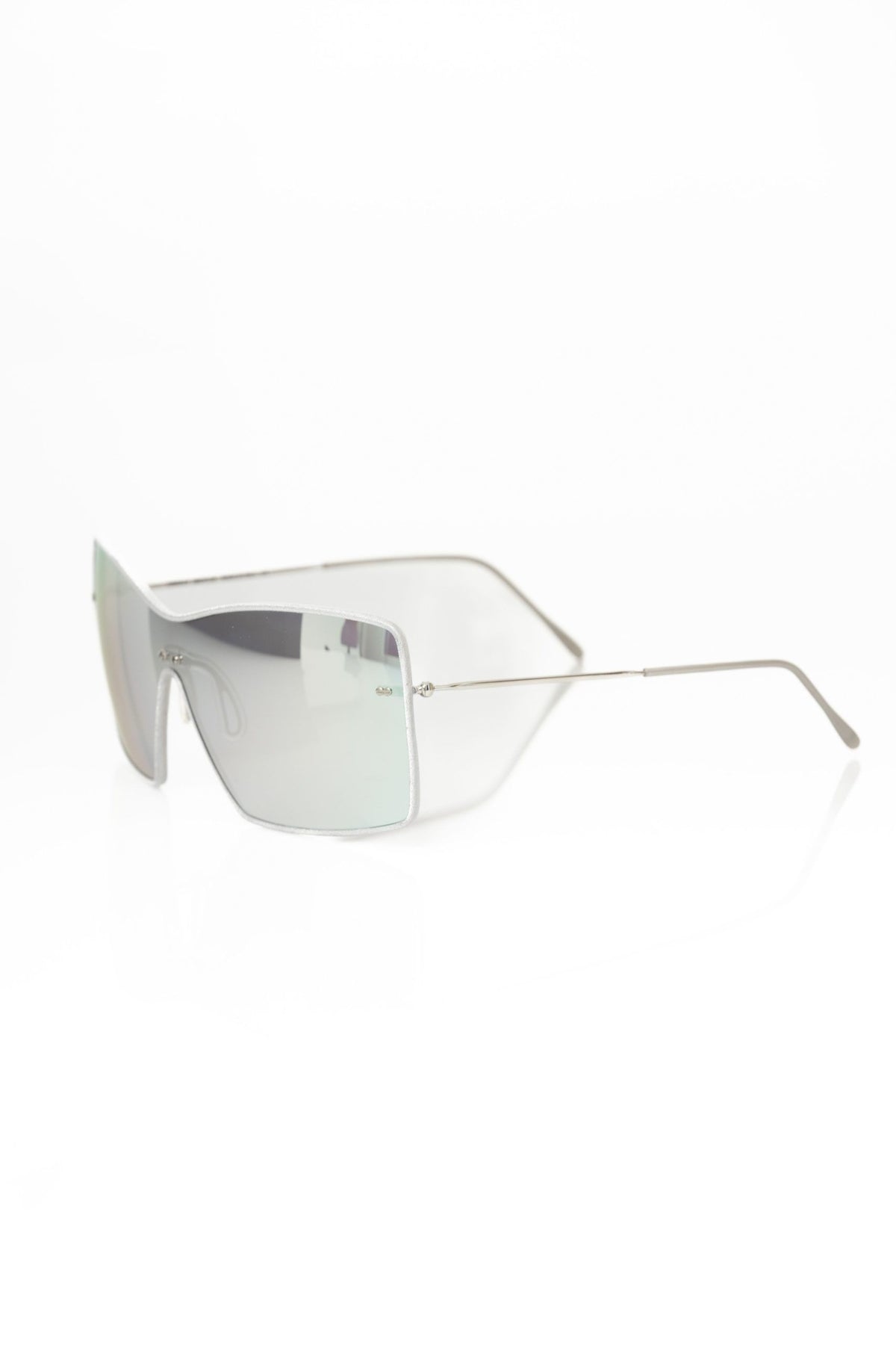 Frankie Morello Silver Metallic Fiber Women Sunglasses