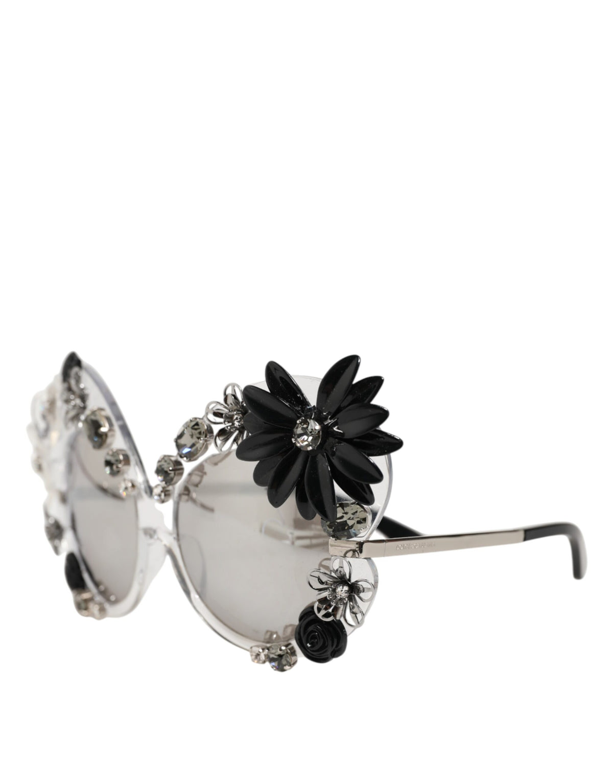 Dolce & Gabbana Transparent DG4292 Round Crystal Flowers Sunglasses